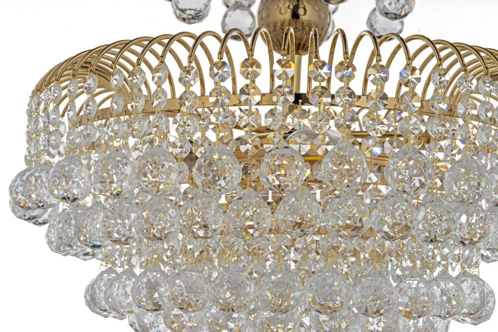 Люстра подвесная *40*40 см, 5*E14*40W, Arti Lampadari Pompei Gold Pompei E 1.5.40.100 G, золотой