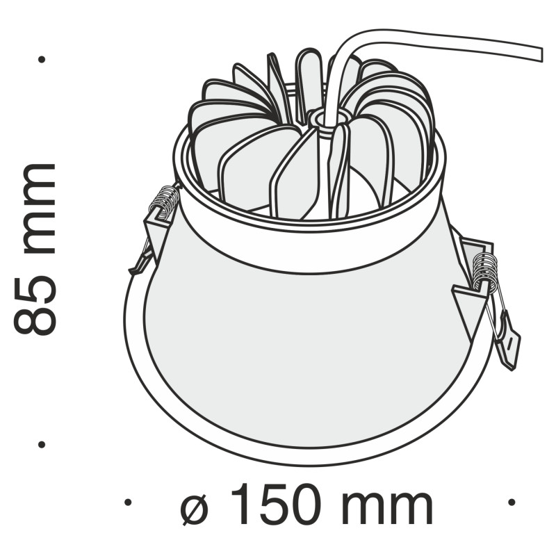 Встраиваемый светильник Maytoni Stella DL039-L15W4K, 14W LED, 4000K, белый