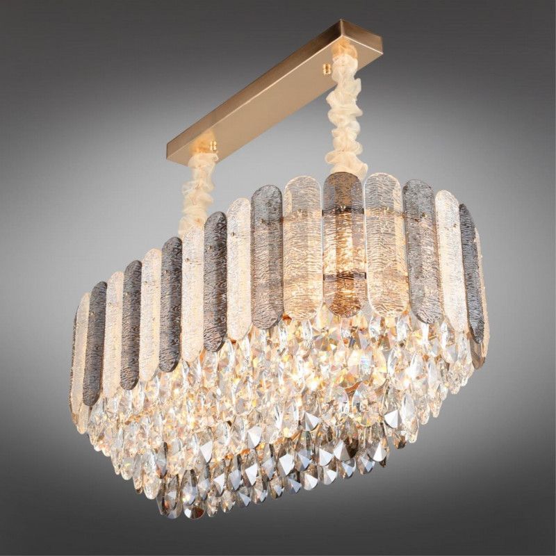 Подвесная люстра 75*39*50-85 см, E14, 40W, Aployt Rozel APL.770.03.11, золотой