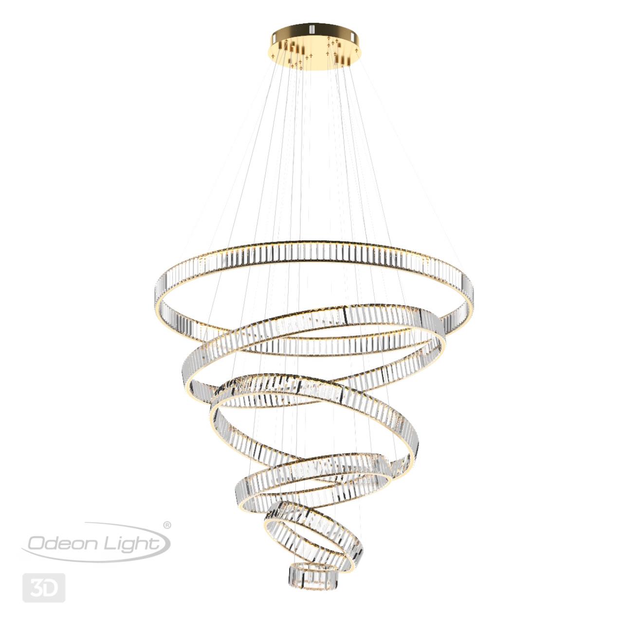 Светильник 120 см, 260W, 4000K, Odeon Light Vekia 5015/260L, золото