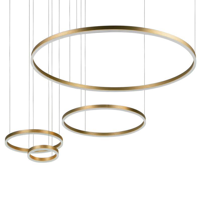 Светильник *100+80+60+40 см, 4*LED*176W, 3000К Loft It 10017/4L Ring, Золото