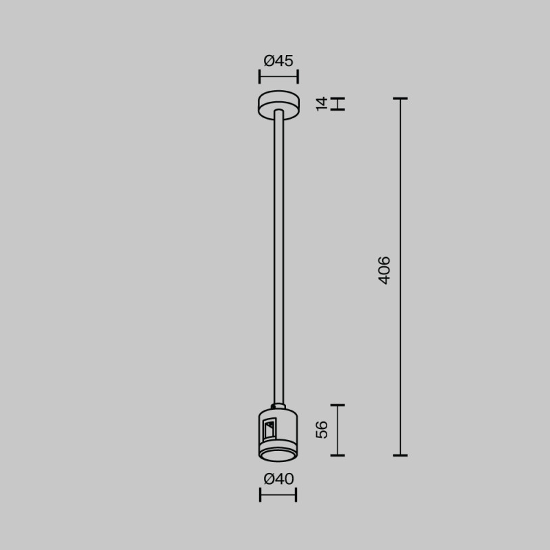 Стойка 4*4*40,6 см, Maytoni Technical Magnetic trаck system Flarity латунь TRA158C-IPCL1-BS латунный