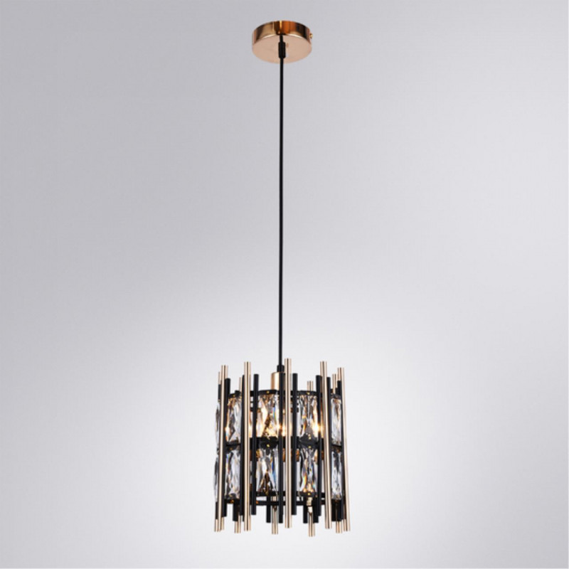 Светильник 20 см, Arte Lamp Alruba A1043SP-1BK, черный-золото