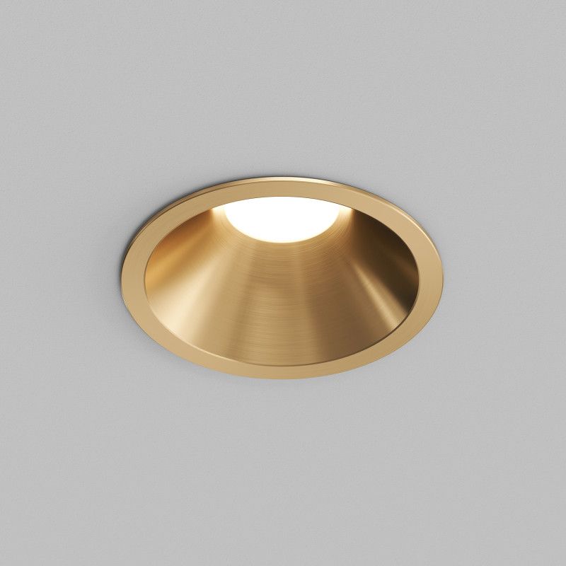 Встраиваемый светильник *8,4*7 см, *LED*975Lm, 3000-4000-6000K, Denkirs Shine Glow DK2431-SB, сатинированная латунь