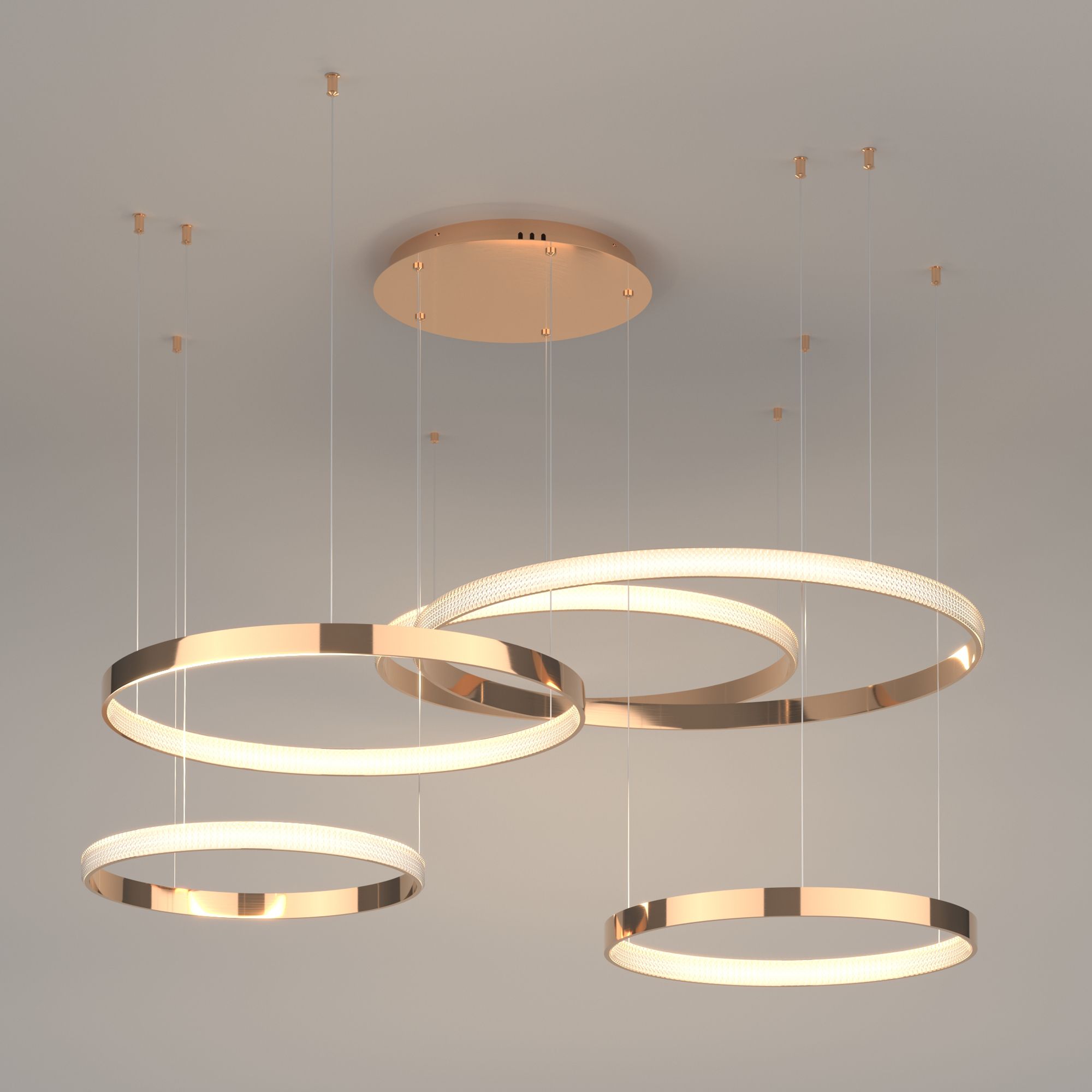 Светильник 128*142*110 см, *LED, 160W, 3300;4200;6500 Eurosvet Posh 90175/5, медь