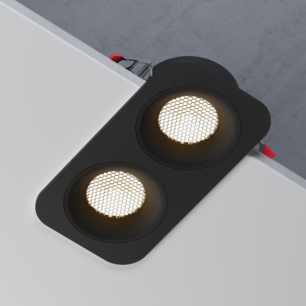 Светильник встраиваемый Tetro 20W 3000K черный IP44 15277/LED Elektrostandard  4690389217913, a071316