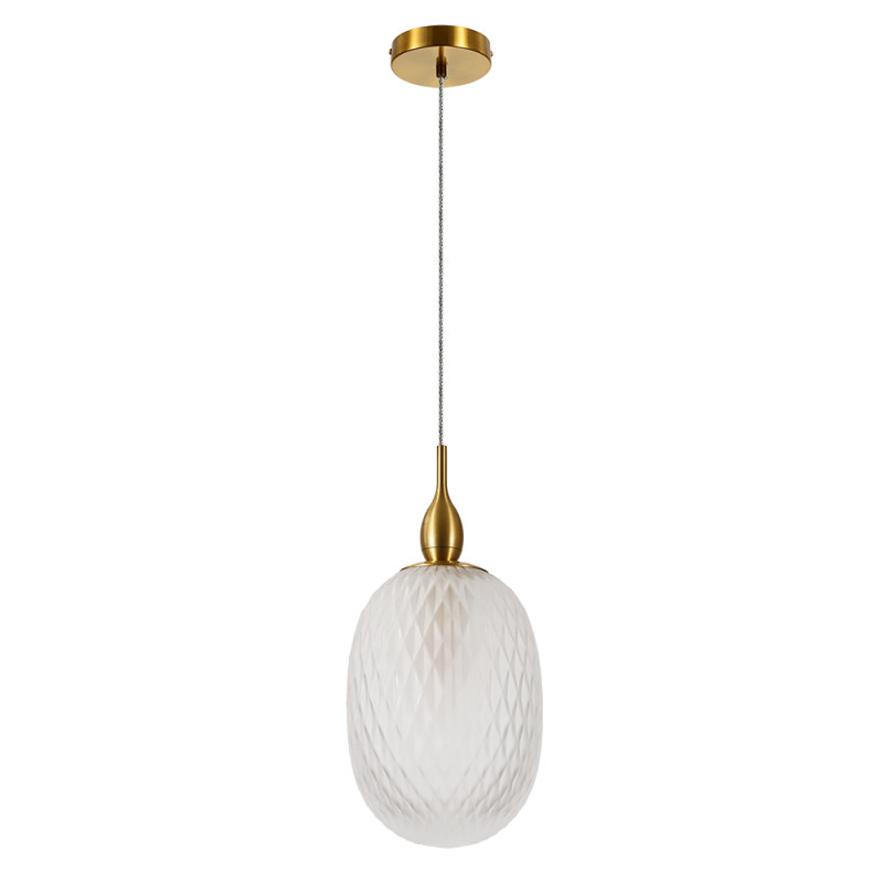 Светильник подвесной 13*18 см, 1 E14*40W,  К, Divinare Verdi 5817/03 SP-1, Латунь