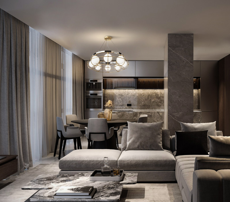 Светильник  58 см, Maytoni Carcass MOD312PL-08GCH, золото-хром