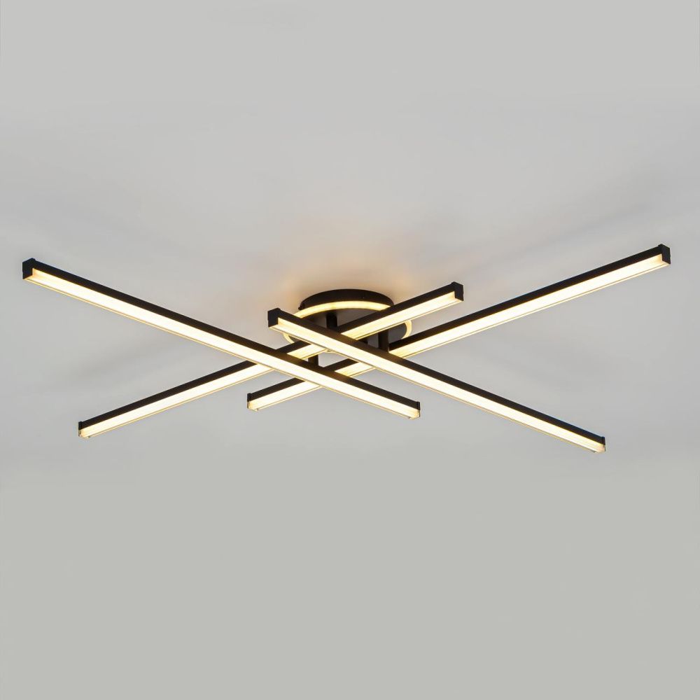 Люстра 120*120*11 см, 100W, 3000-6000K, 22 м2 Citilux Trent CL203641 черный