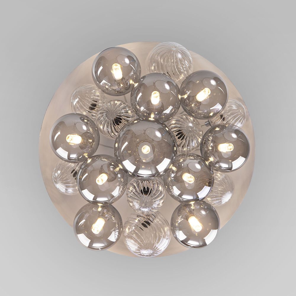 Подвесной светильник 45*45*48-96 см, 10*G9*5W, Eurosvet Anait 30178, хром, a069152