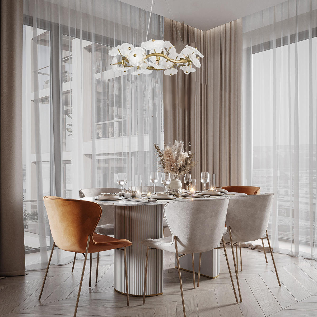 Подвесная люстра 65 см, Loft IT Bloom 10352/650 AB, бронза