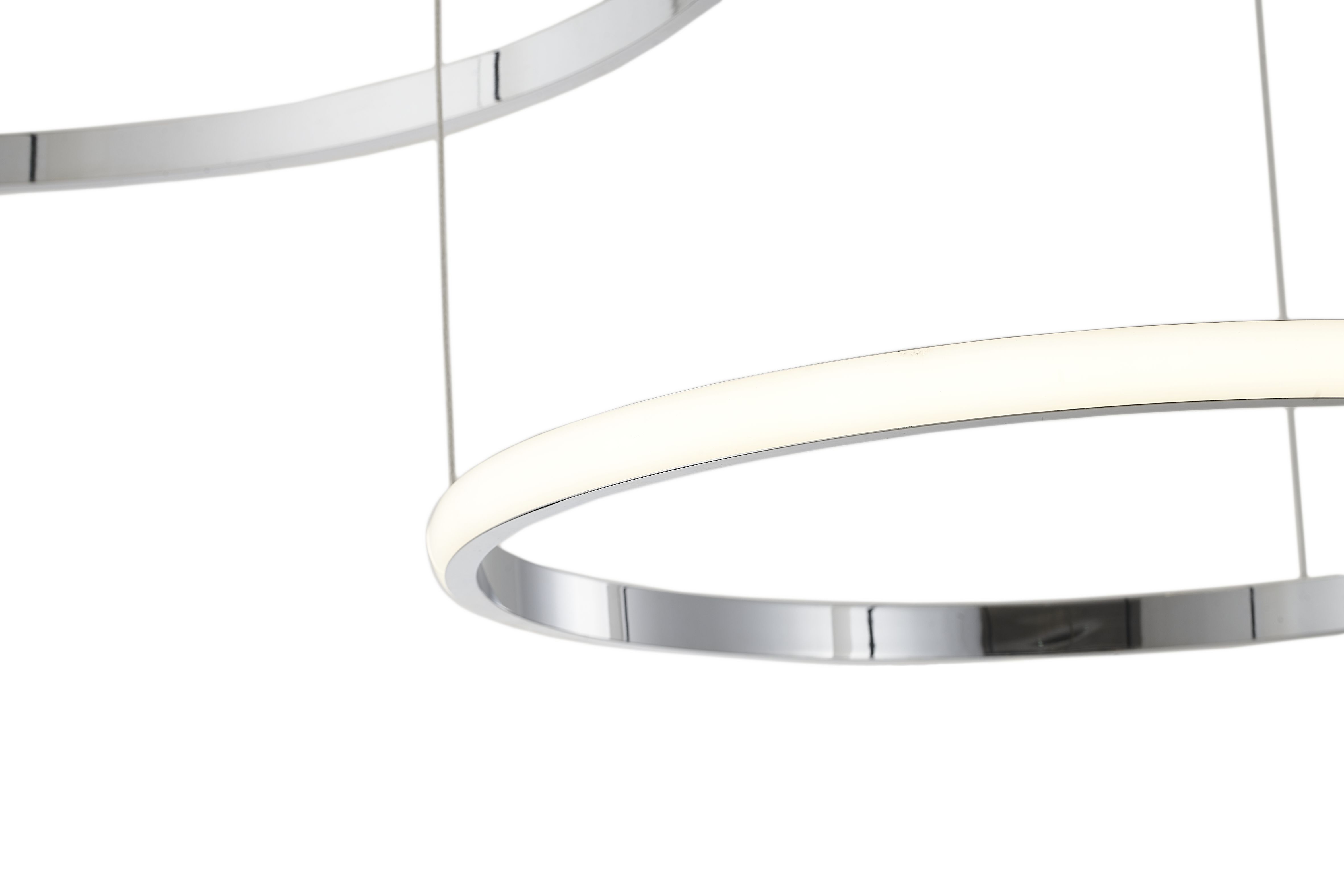 Светильник подвесной 40/60 см, LED 63W 4000K хром Zortes Ringolight ZRS.33322.63F