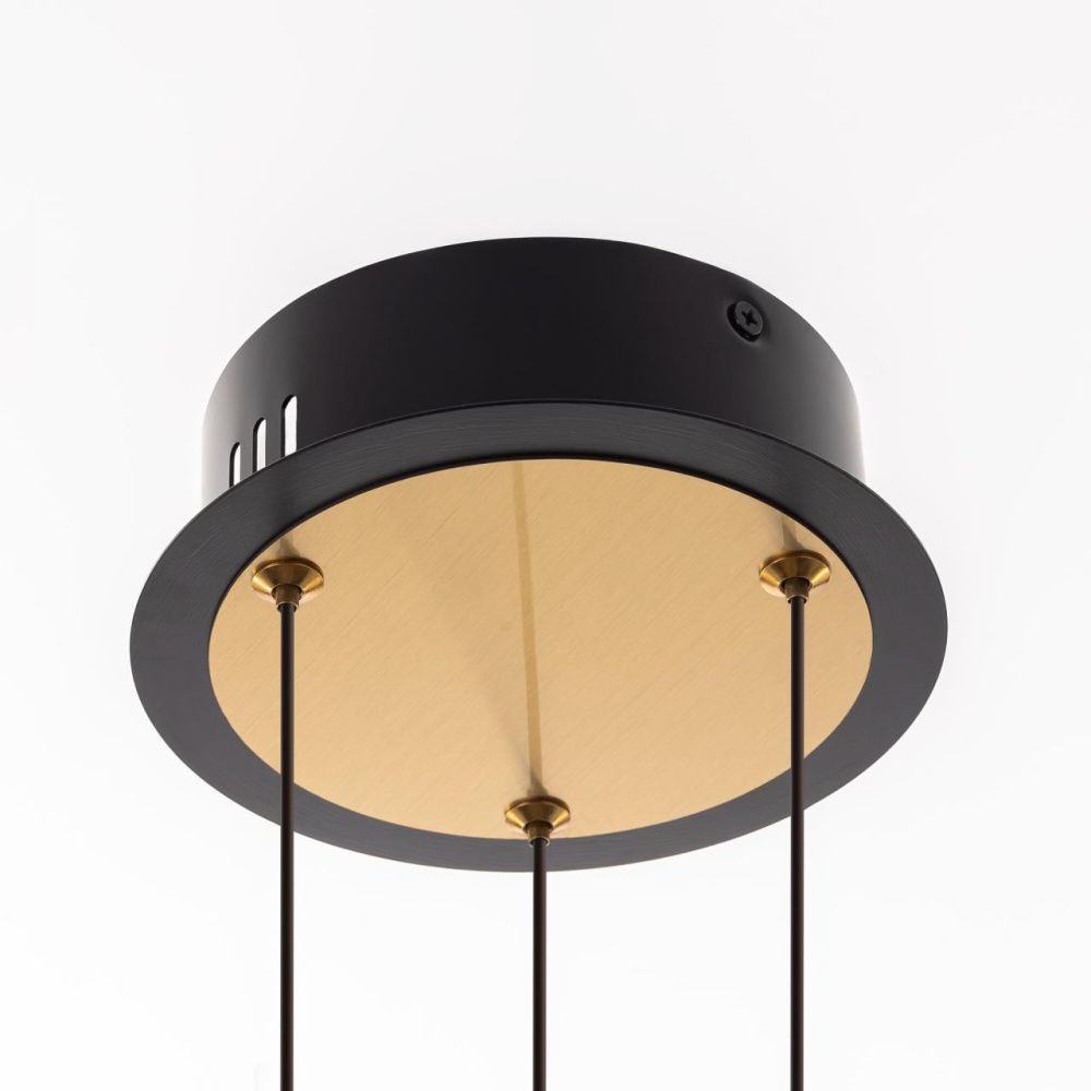 Подвесная люстра 40 см, 28W, 3000K, Citilux Helly CL211042, черный-бронза