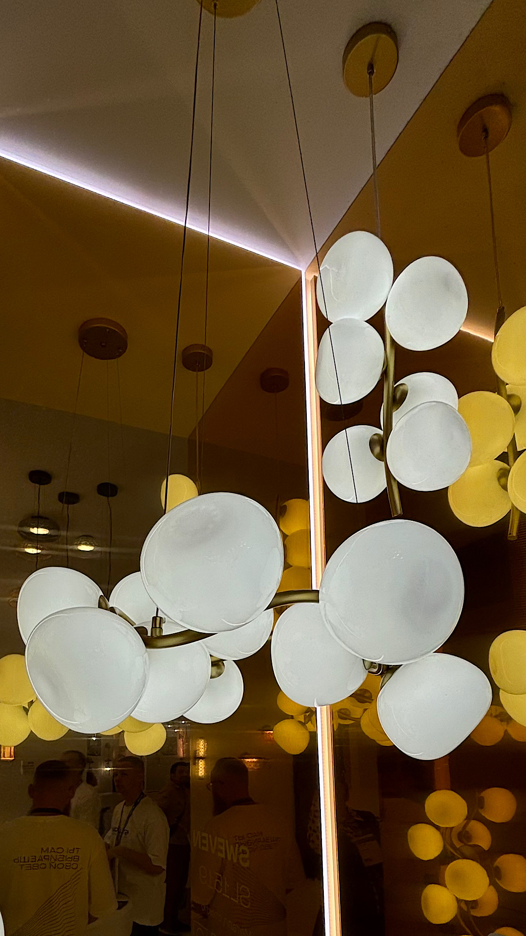 Светильник подвесной 54*200 см, 12*G9, 20-25 м2 ST LUCE SWEVEN  SL1519.303.12 латунь