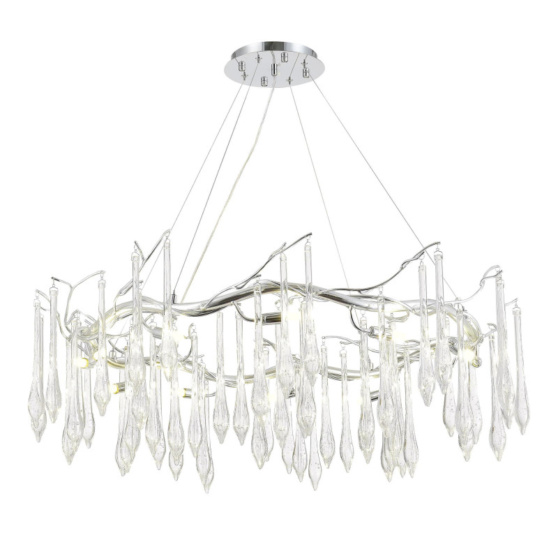 Светильник подвесной 100*40/180 см, 12*G9*5W 4000K ST LUCE Teardrops SL1660.103.12 хром