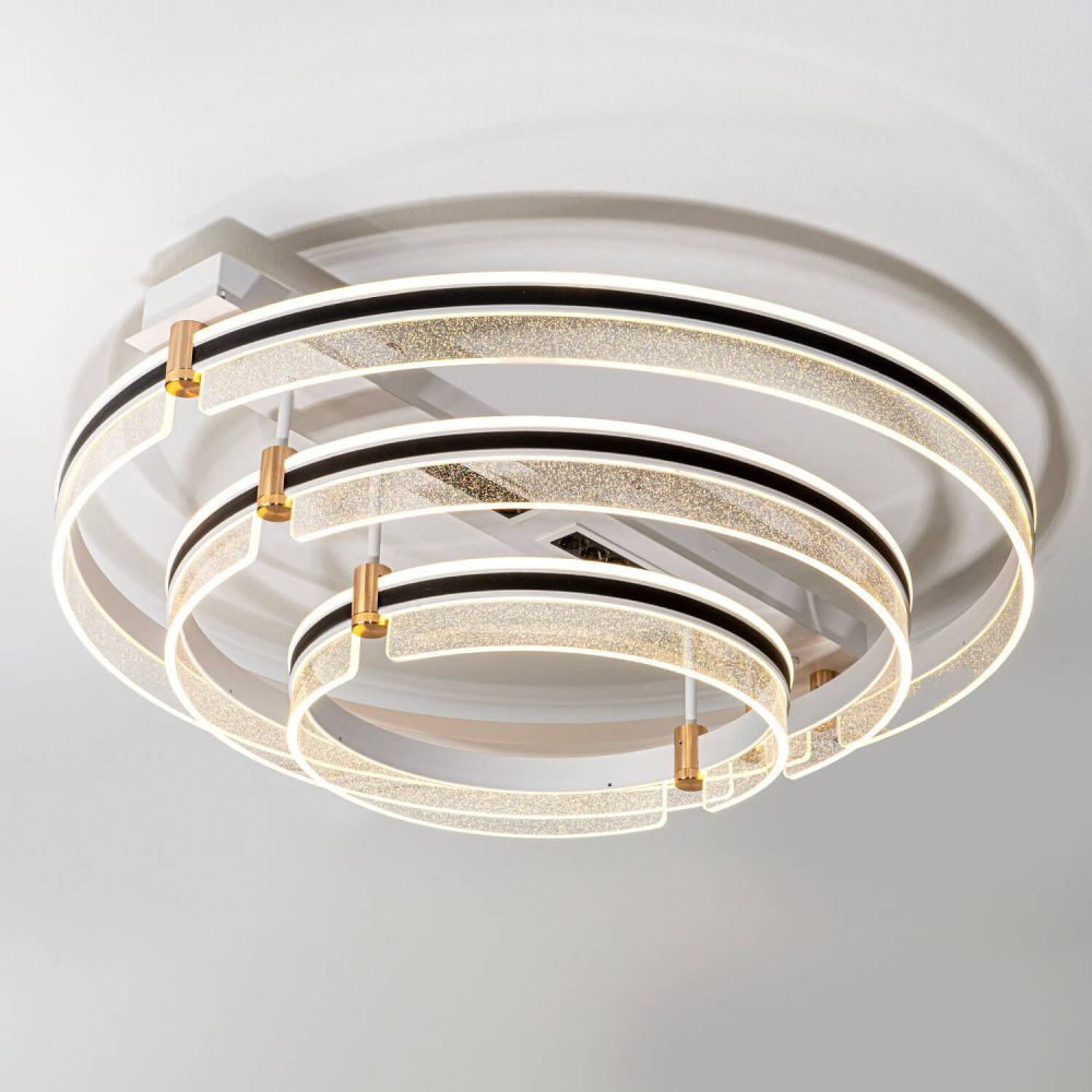 Потолочный светильник *80*25- см, *LED*265W, 3000-6000K, MODELIGHT  MDL.1059.830CL WH, Черный, Золото, Белый