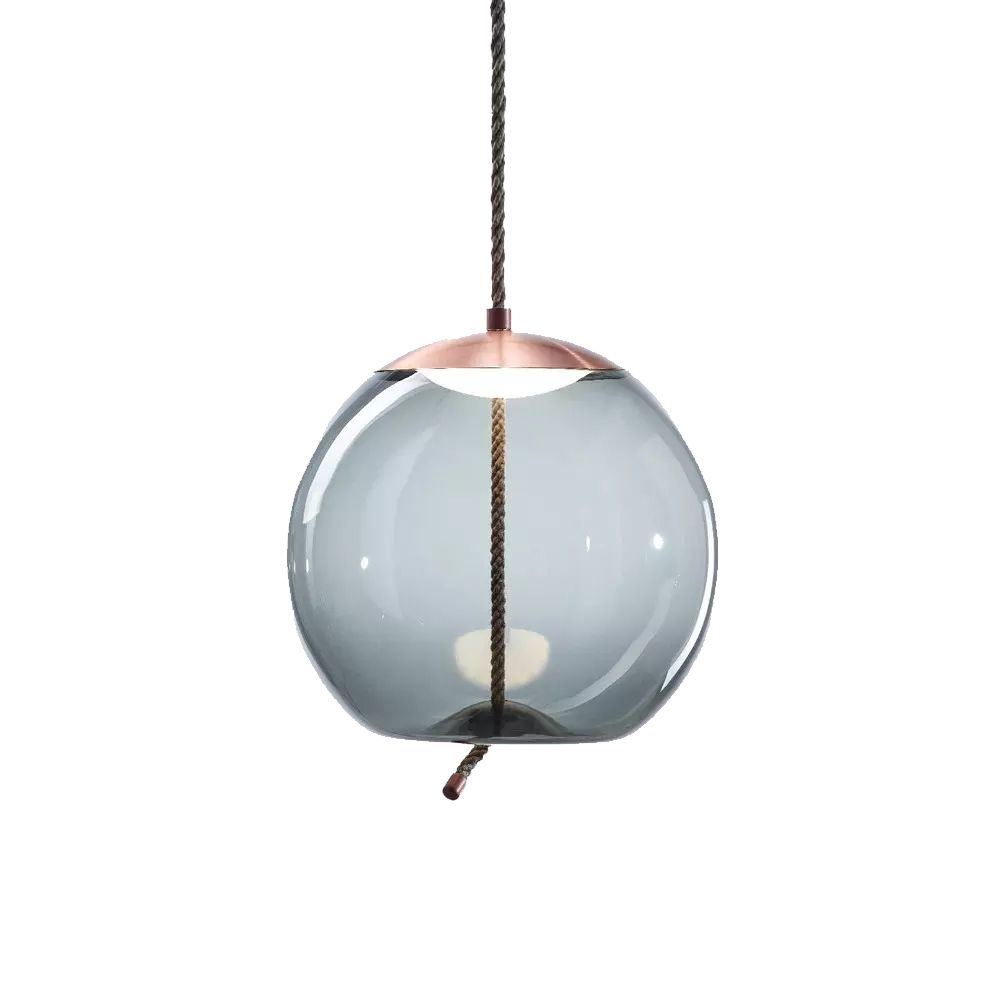 Подвесной светильник диаметр 30 см Delight Collection Knot C copper/blue