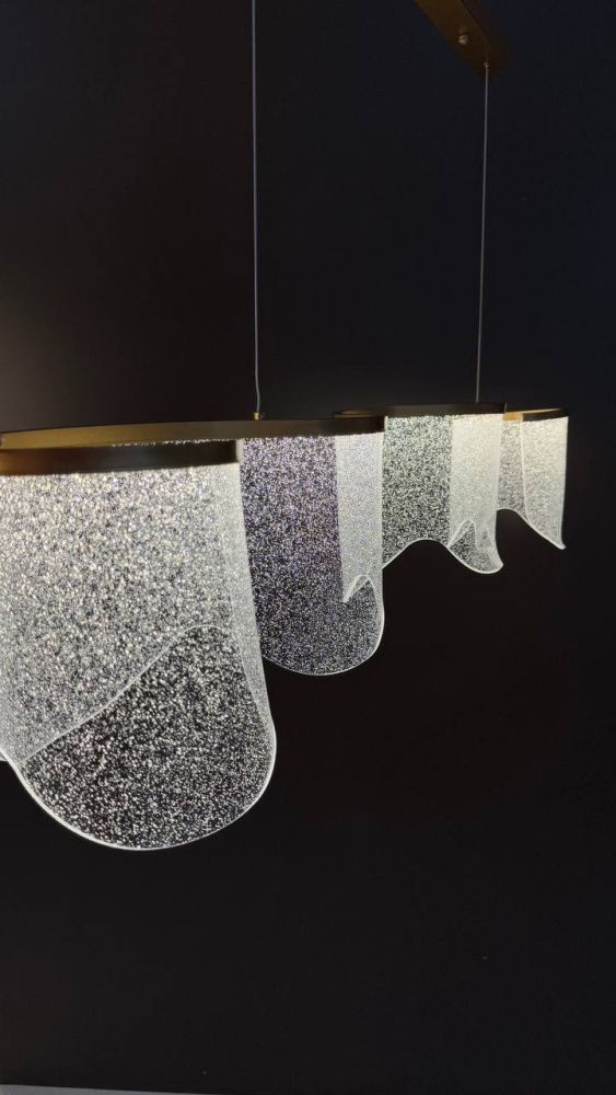 Люстра подвесная 19*120*60-110 см, 30W, 3500K, 6 м2 Aployt Olga APL.081.03.30 золото