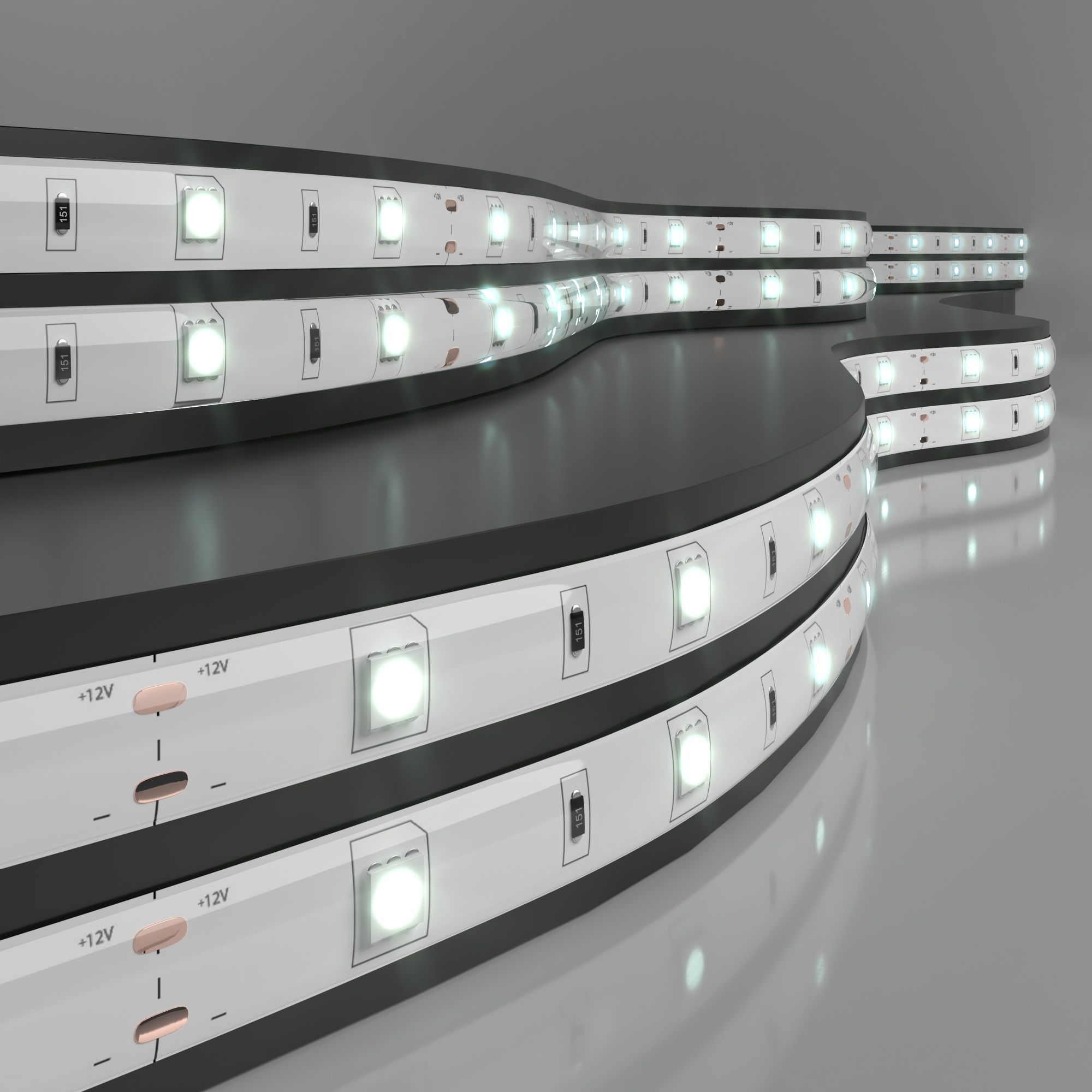Светодиодная лента Лента светодиодная 12V 7,2W 30Led 5050 IP65 холодный белый, 5м Elektrostandard