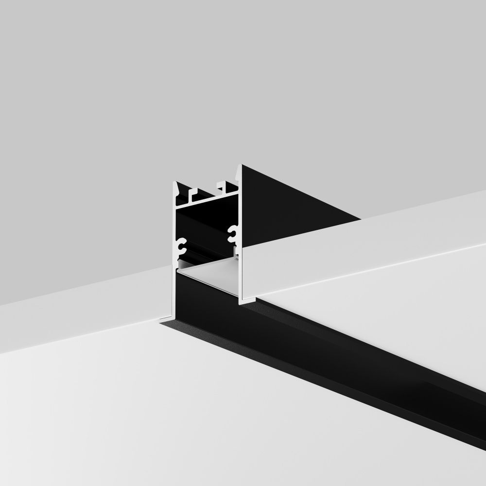 Алюминиевый профиль встраиваемый скрытого монтажа 35x42 (Черный, 2 м), ALM-3542-B-2M 632015, 200*3*4 см, Maytoni  632015, Черный