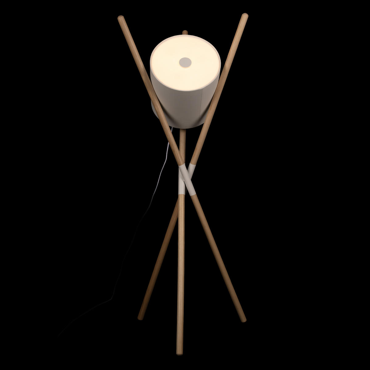 Торшер 55*45 см, 1*E27*40W  LOFT IT Bobbin 10245F White дерево, белый