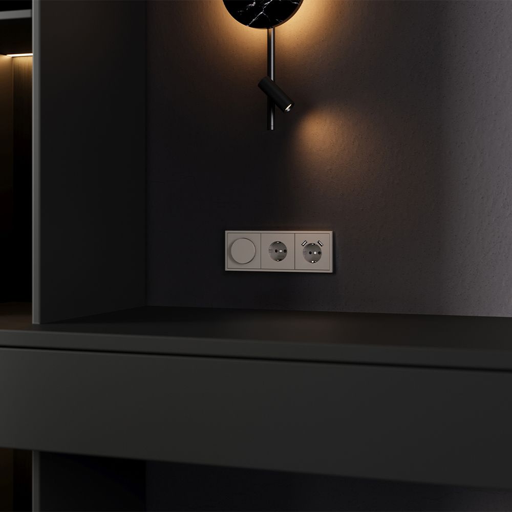 Накладка для светорегулятора поворотно-нажимного, S70, капучино Voltum VLS002014