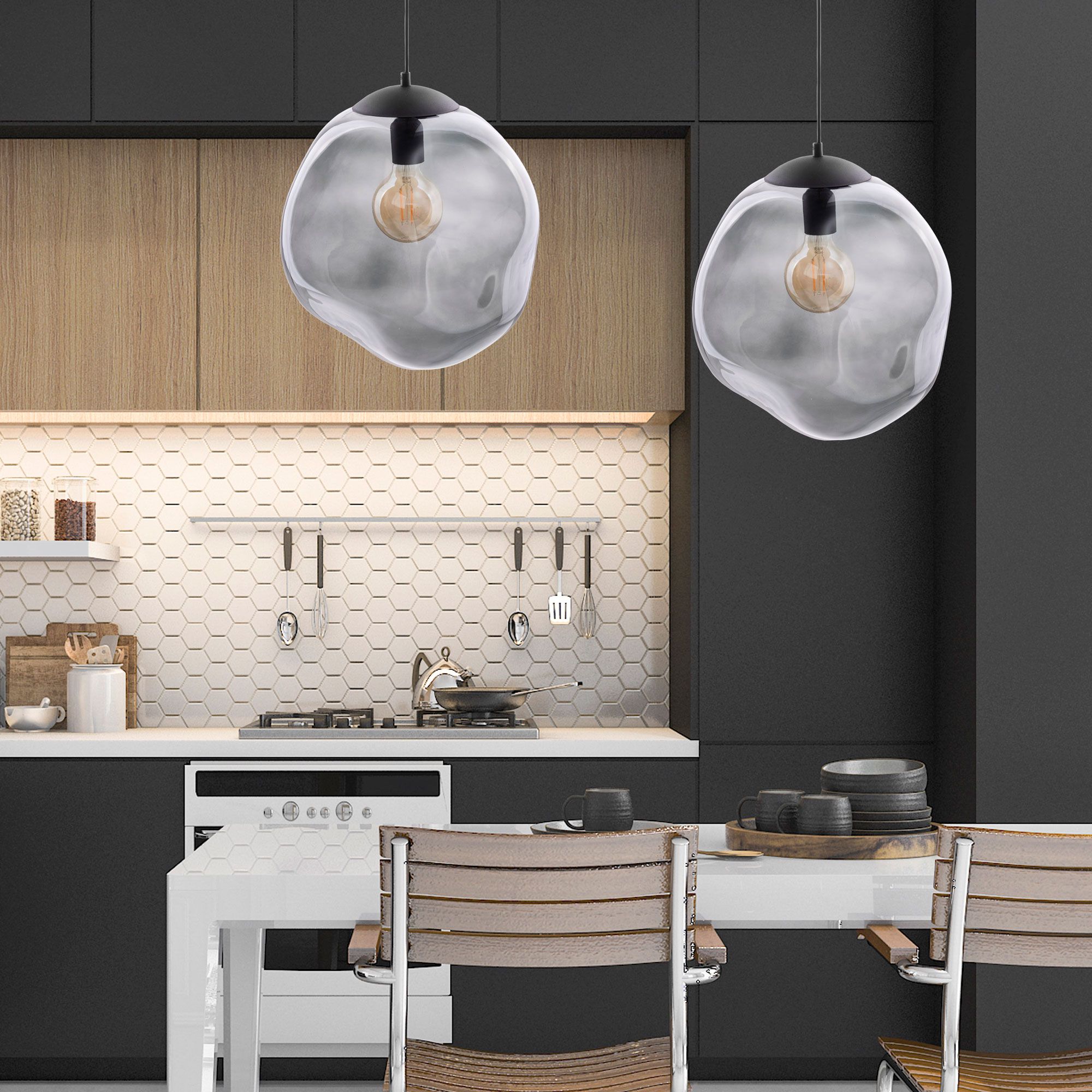 Подвесной светильник 35*35*180 см, 1*E27, W,  TK Lighting Sol 4264, черный