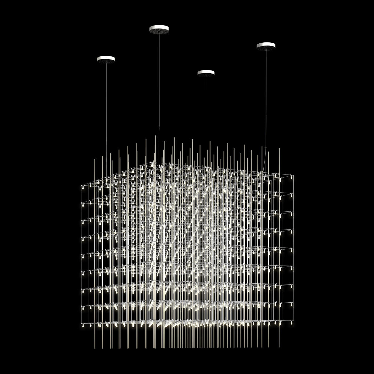 Подвесной светильник 80*80*80 см, 180*LED*0,7W 3000K LOFT IT Maze 10348/800 хром