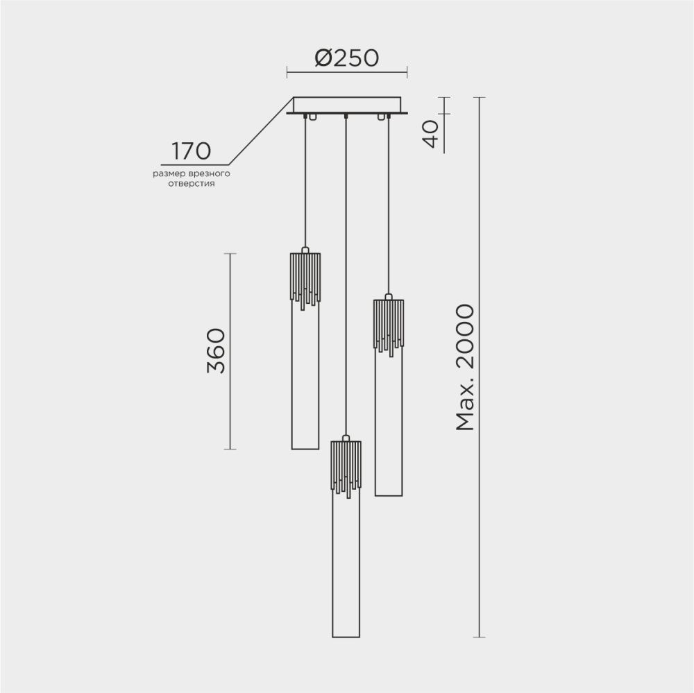 Светильник *25*36 см, LED*13W, 4000K, Modelux  ML.88992.3 GD, Золото