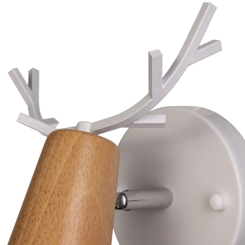 Бра LOFT IT Sven 10024/1W White, белый-дерево