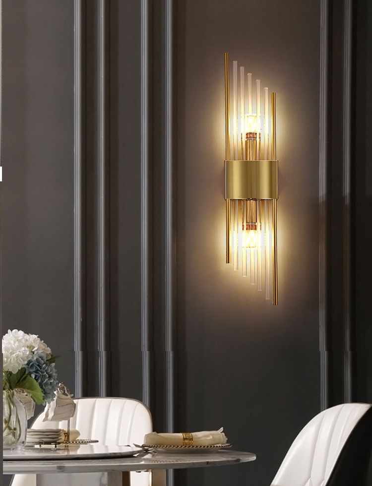 Светильник настенный ElegantLight DZN-4438 БРОНЗА D110/H600/2/G9/20W NEAT 24-12