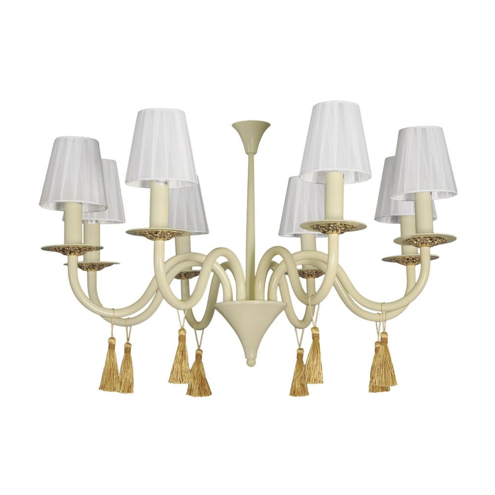 Люстра *70*42 см, 8*E14*40W, Arti Lampadari Pontone Cream Pontone E 1.1.8 C, Кремовый