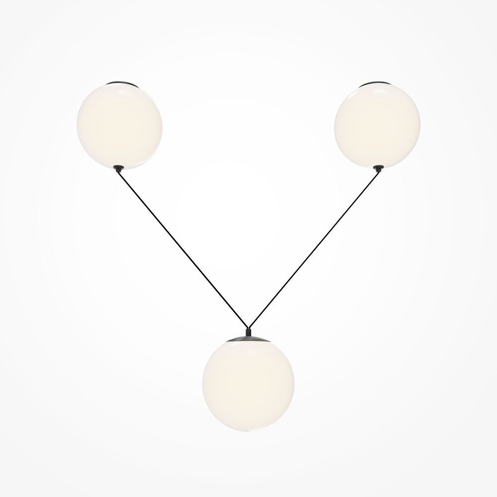 Подвесной светильник 20*100-150 см, *LED*26W, 3000K, Maytoni Twins MOD427PL-L30B3K, Черный