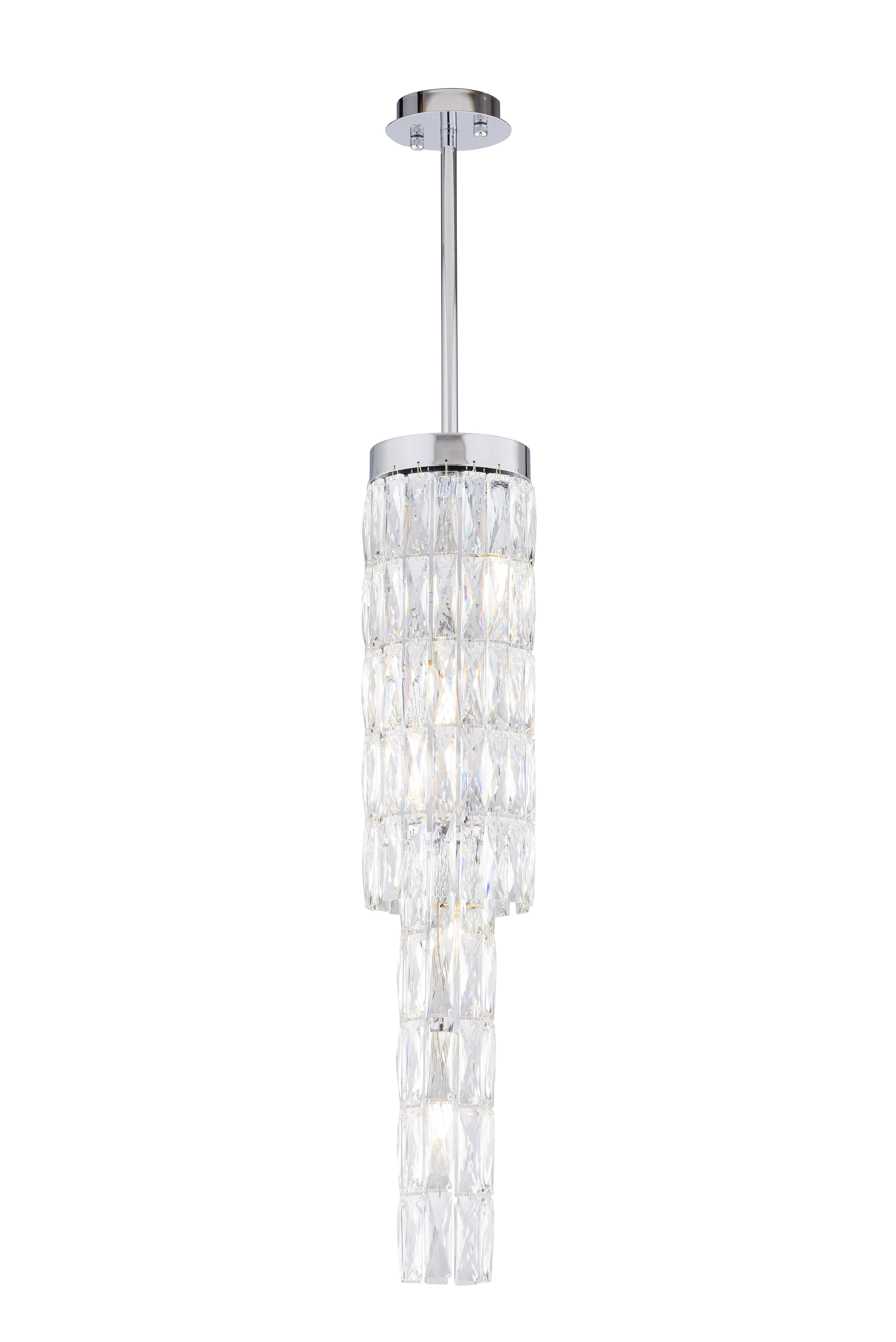 Люстра 150*770-280, 5*E14, 40W NewRgy Cristallo 2774R/5A CHROME+CLEAR, Хром+Прозрачный