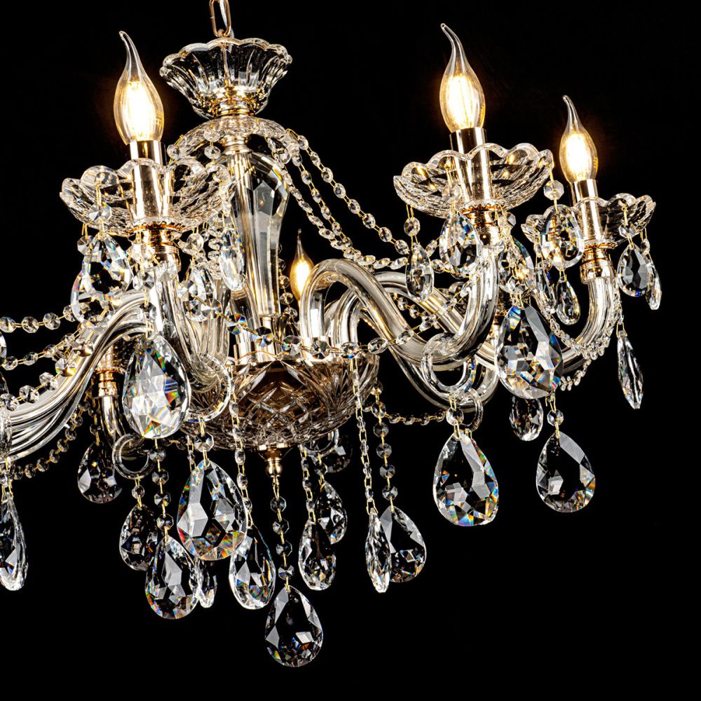 Люстра 77 см, 8*Е14*40W, Modelux  ML.7163.8P, Золото