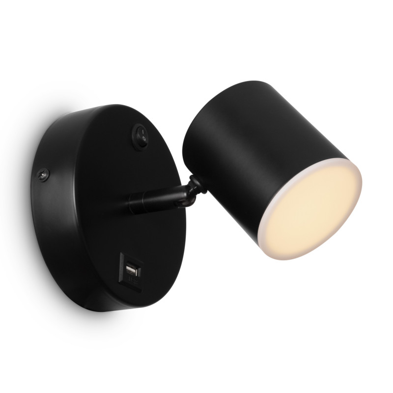 Светодиодный светильник 12 см, 6W, 3000K, Freya PointFive FR10006CW-L6B, черный