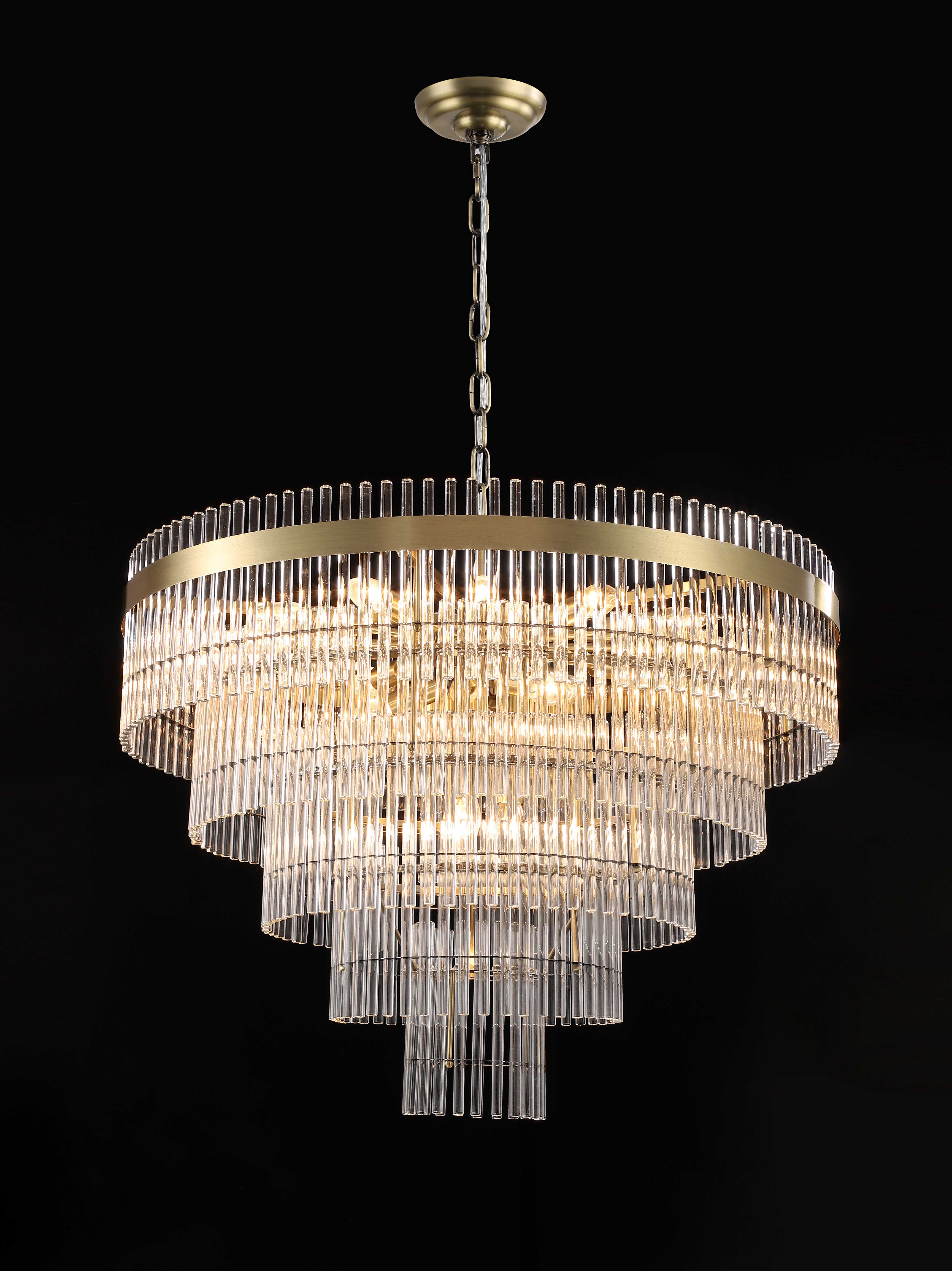Люстра  800*600, 18*E14, 40W NewRgy Cristallo 16G-ф800 BRONZE, Бронза