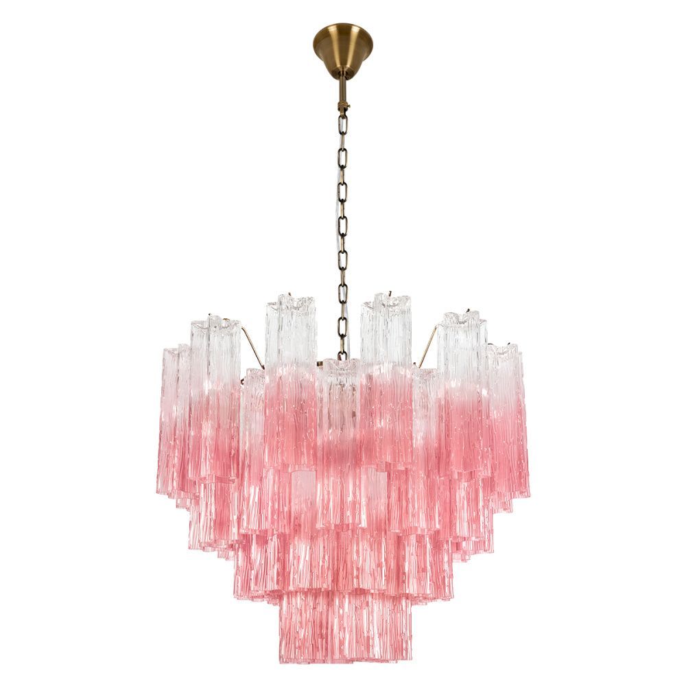 Подвесная люстра 60 см, Loft IT Murano 10580/600 Clear pink, бронза