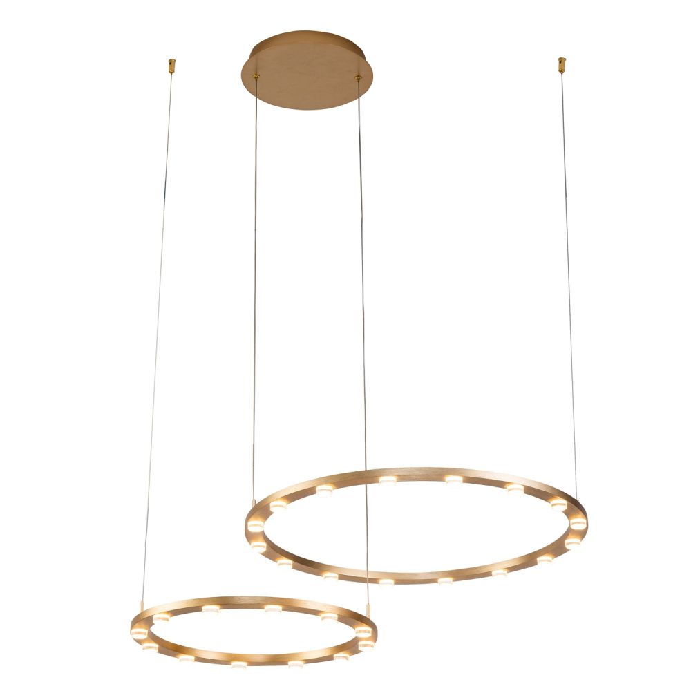 Люстра 84,5*60,8*180 см, 2*LED*43W, 3000K Gerhort G51229/2GD, Матовое золото