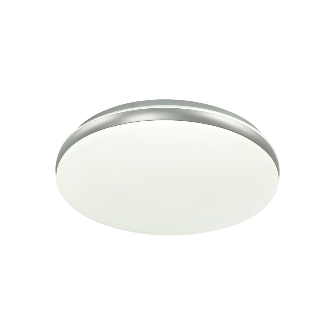 Cветильник 40*5,5 см, LED 48W, 4000 К, IP43, белый/серебристый, пластик Sonex Ringo, 7625/DL