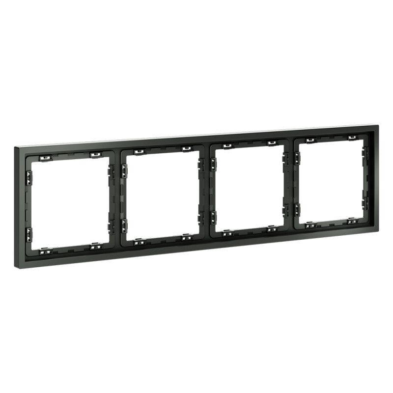 Рамка пластиковая Voltum S70 на 4 поста, титан пластик Soft touch VLS100406