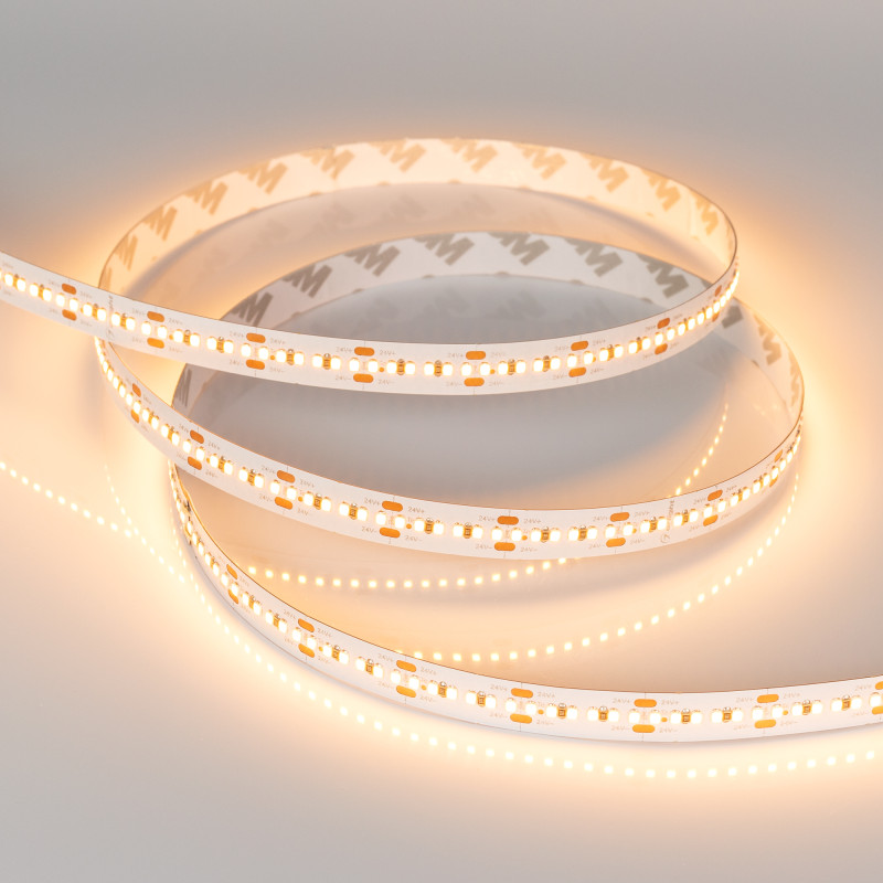 Светодиодная лента MICROLED-5000HP 24V Warm3000 10mm (2216, 300 LED/m, LUX) (Arlight, 21.6 Вт/м, IP20) 023590