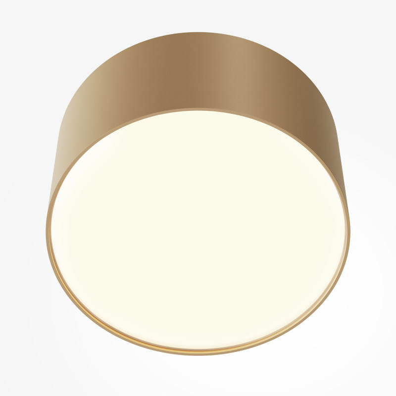 Накладной светильник 12*12*6 см, LED, 12W, 3000К, Maytoni Technical Zon C032CL-12W3K-RD-MG золото матовое