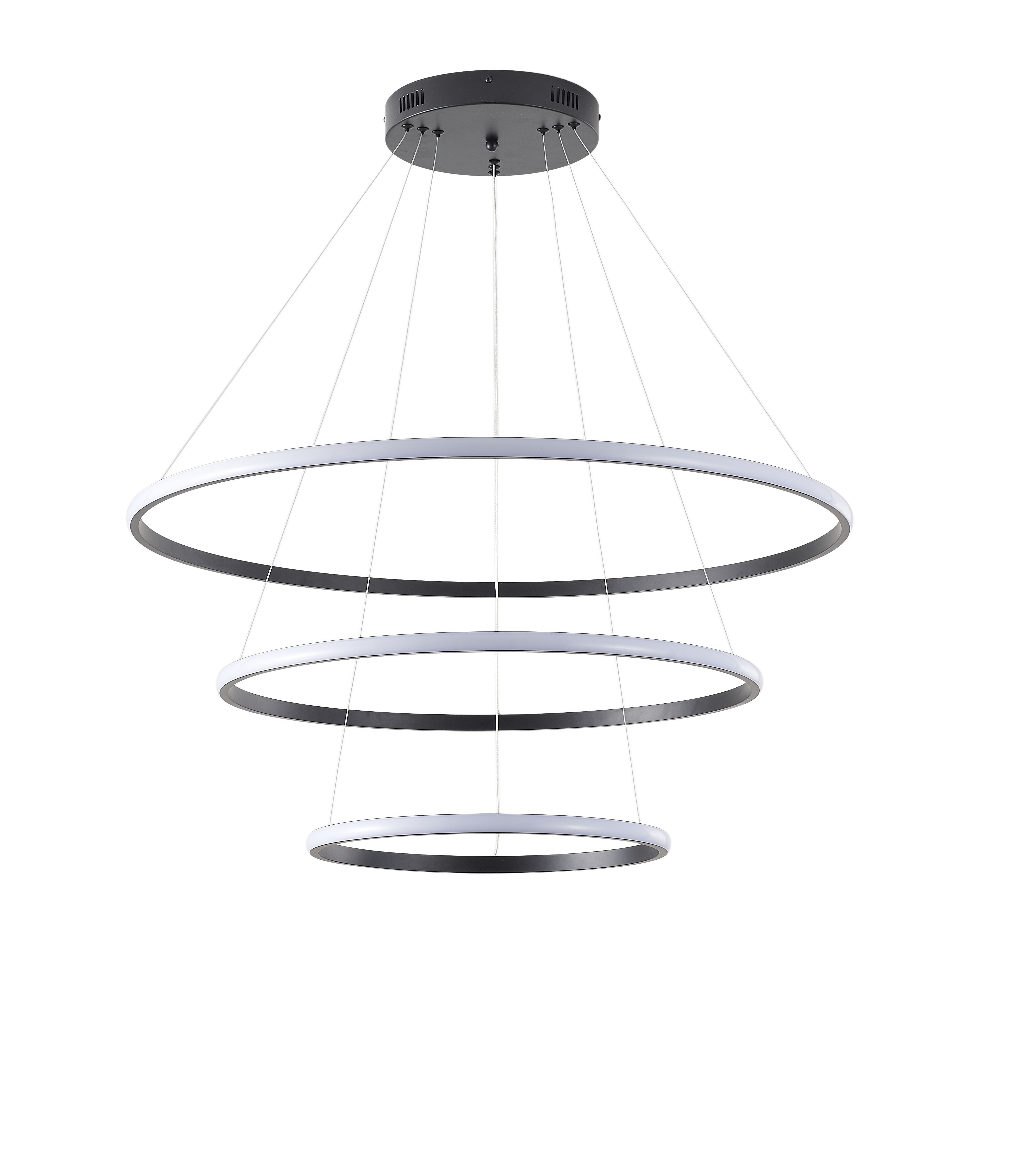 Светильник подвесной 20/40/60 см, LED 75W 4000K антрацит Zortes Ringolight ZRS.33321.75C