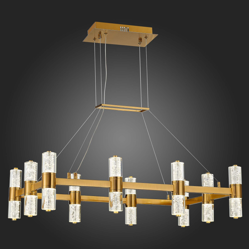 Люстра подвесная 83*45 см, 50W 4000K ST LUCE GEMINA SL6007.203.20 Латунь