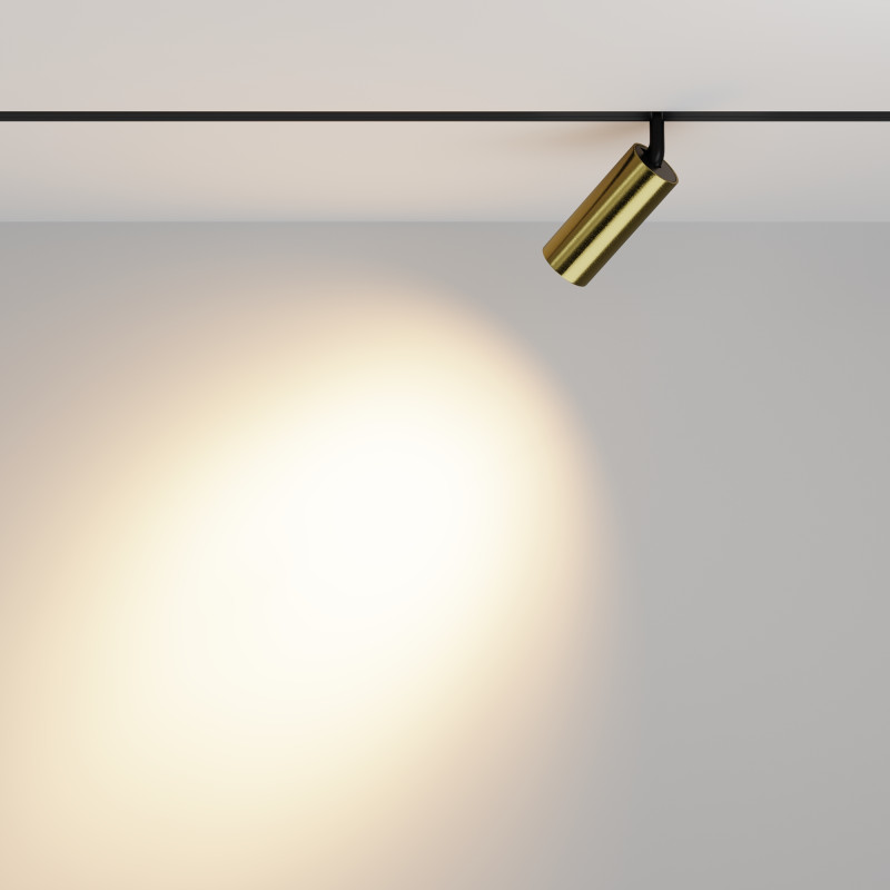 Светильник на шине 5,2*5,2*19,4 см, LED, 12W, 3000К, Maytoni Technical FOCUS LED TR032-2-12W3K-M-BBS латунный