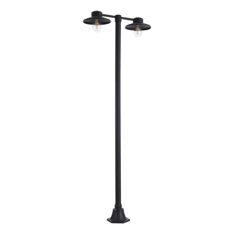 Садово-парковый светильник 81,5*29,2*218,5 см, 2*E27*60W, ST-Luce BASKO SL9542.705.02, серый