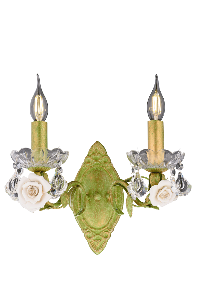 Бра L330 x W210 x H240, мм, 2*40W (80W), GREEN GOLD(Золото + Кофе) Rilon B0895/2W GREEN GOLD