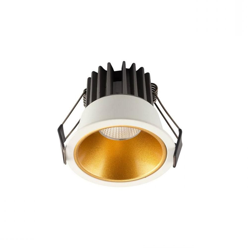 Встраиваемый светильник Denkirs DK4500-WG, 12W LED, 3000K, белый-золото