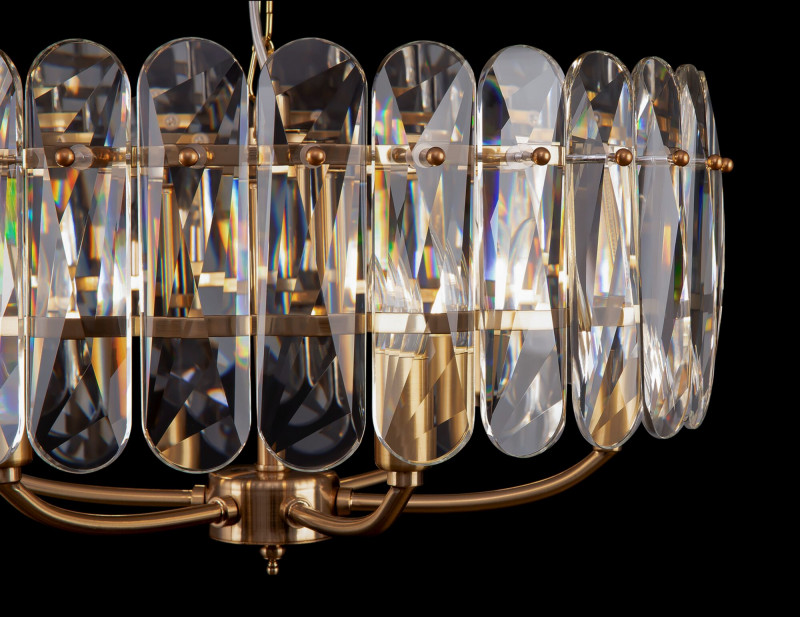 Люстра подвесная Maytoni Suite MOD122PL-06BS, диаметр 53 см, латунь